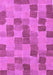Machine Washable Checkered Purple Modern Area Rugs, wshabs5467pur
