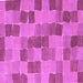 Square Machine Washable Checkered Purple Modern Area Rugs, wshabs5467pur