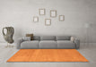 Machine Washable Abstract Orange Modern Area Rugs in a Living Room, wshabs5468org