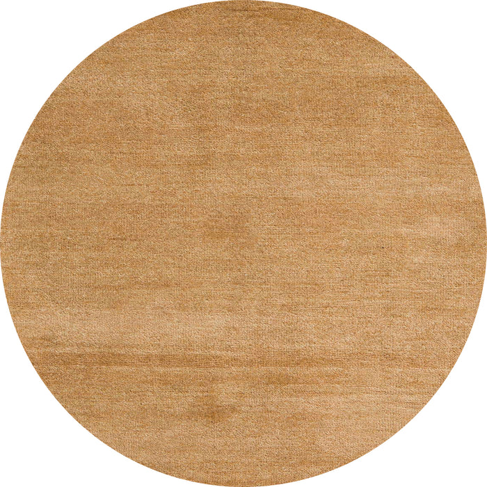 Round Abstract Orange Modern Rug, abs5468