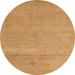 Round Abstract Orange Modern Rug, abs5468