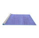 Sideview of Machine Washable Abstract Blue Modern Rug, wshabs5468blu