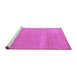 Sideview of Machine Washable Abstract Purple Modern Area Rugs, wshabs5468pur