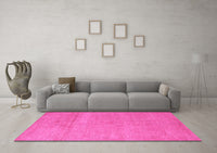 Machine Washable Abstract Pink Modern Rug, wshabs5468pnk