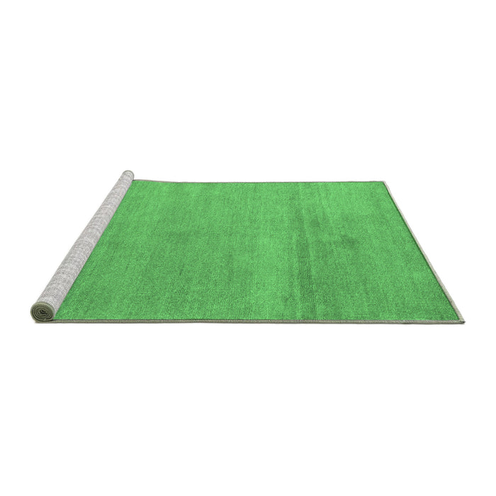 Sideview of Machine Washable Abstract Emerald Green Modern Area Rugs, wshabs5468emgrn