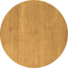 Round Abstract Brown Modern Rug, abs5468brn