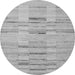 Round Solid Gray Modern Rug, abs5469gry