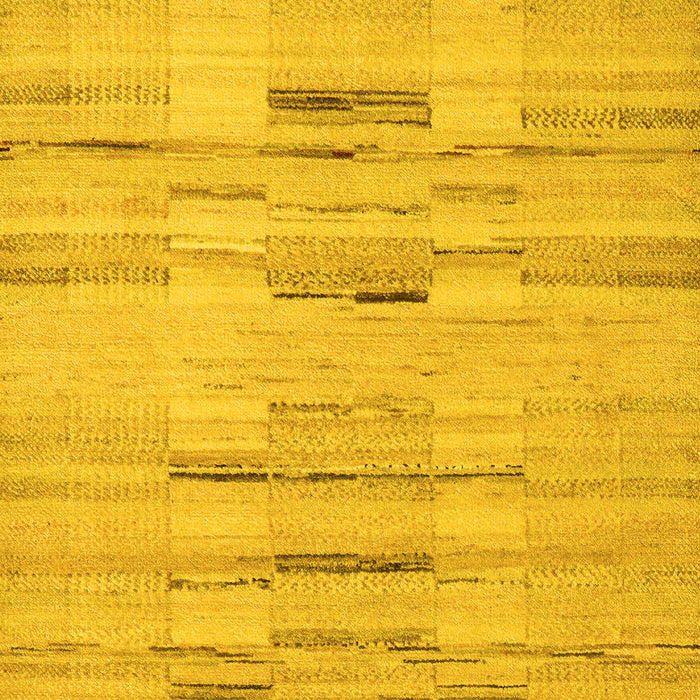 Machine Washable Solid Yellow Modern Rug, wshabs5469yw