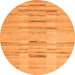 Round Solid Orange Modern Rug, abs5469org