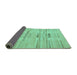 Sideview of Solid Turquoise Modern Rug, abs5469turq