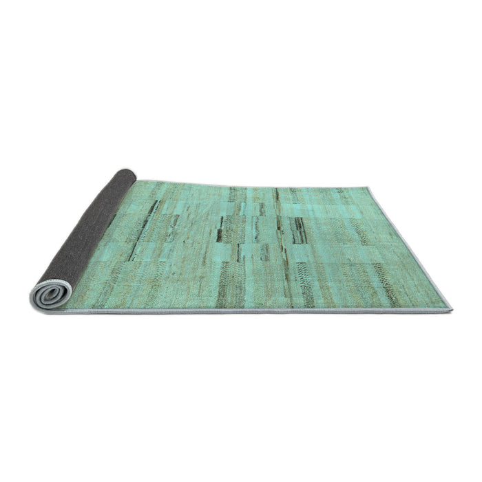 Sideview of Solid Light Blue Modern Rug, abs5469lblu