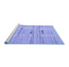 Sideview of Machine Washable Solid Blue Modern Rug, wshabs5469blu