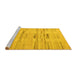 Sideview of Machine Washable Solid Yellow Modern Rug, wshabs5469yw