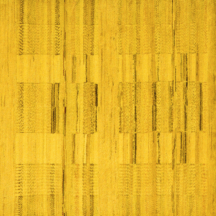 Square Machine Washable Solid Yellow Modern Rug, wshabs5469yw