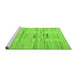 Sideview of Machine Washable Solid Green Modern Area Rugs, wshabs5469grn