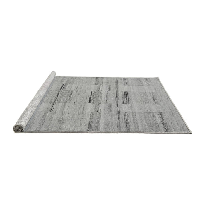 Sideview of Machine Washable Solid Gray Modern Rug, wshabs5469gry