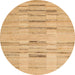 Round Abstract Orange Solid Rug, abs5469