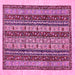 Square Abstract Pink Modern Rug, abs546pnk