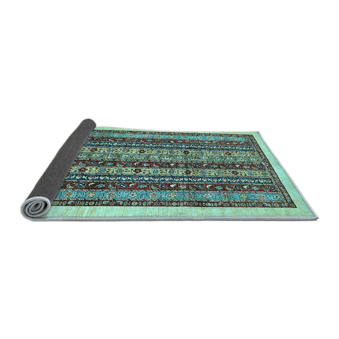 Sideview of Abstract Light Blue Modern Rug, abs546lblu