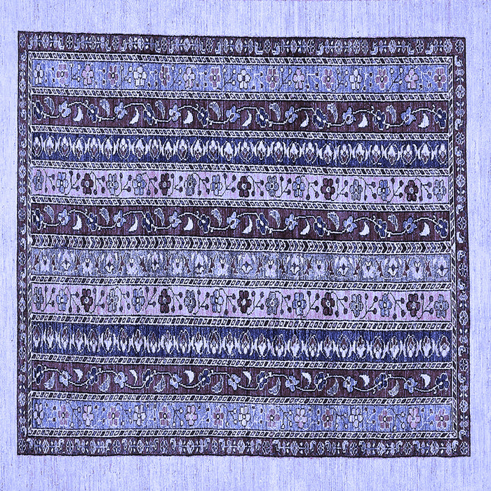 Square Machine Washable Abstract Blue Modern Rug, wshabs546blu
