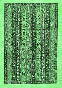 Abstract Emerald Green Modern Rug, abs546emgrn