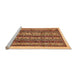 Sideview of Machine Washable Abstract Orange Modern Area Rugs, wshabs546org