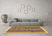 Machine Washable Abstract Brown Modern Rug in a Living Room,, wshabs546brn