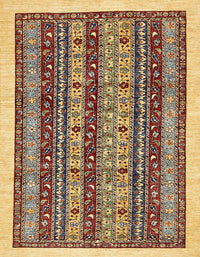 Machine Washable Abstract Red Brown Rug, wshabs546