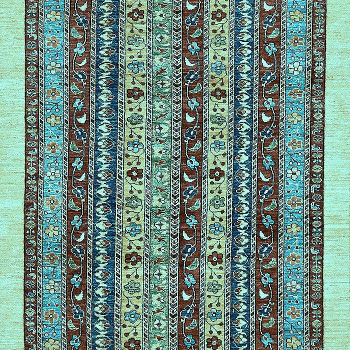 Machine Washable Abstract Light Blue Modern Rug, wshabs546lblu