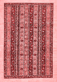 Abstract Red Modern Rug, abs546red