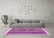 Machine Washable Abstract Purple Modern Area Rugs in a Living Room, wshabs546pur