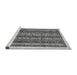 Sideview of Machine Washable Abstract Gray Modern Rug, wshabs546gry