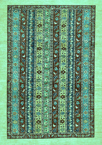 Abstract Turquoise Modern Rug, abs546turq