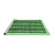Sideview of Machine Washable Abstract Emerald Green Modern Area Rugs, wshabs546emgrn