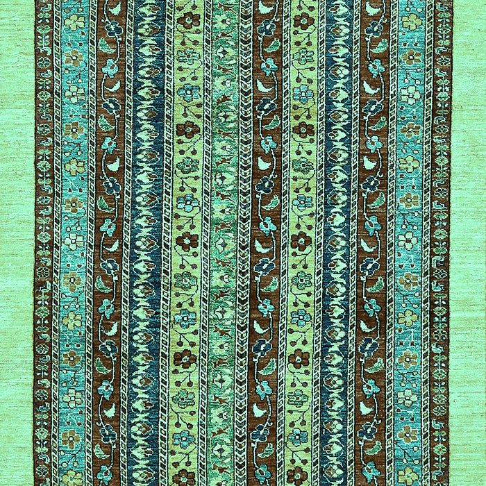 Machine Washable Abstract Turquoise Modern Area Rugs, wshabs546turq