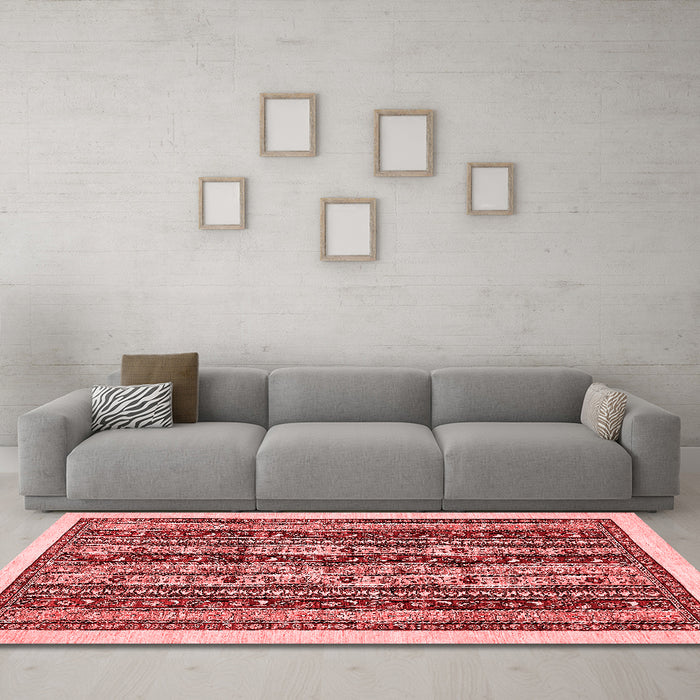 Modern Red Washable Rugs