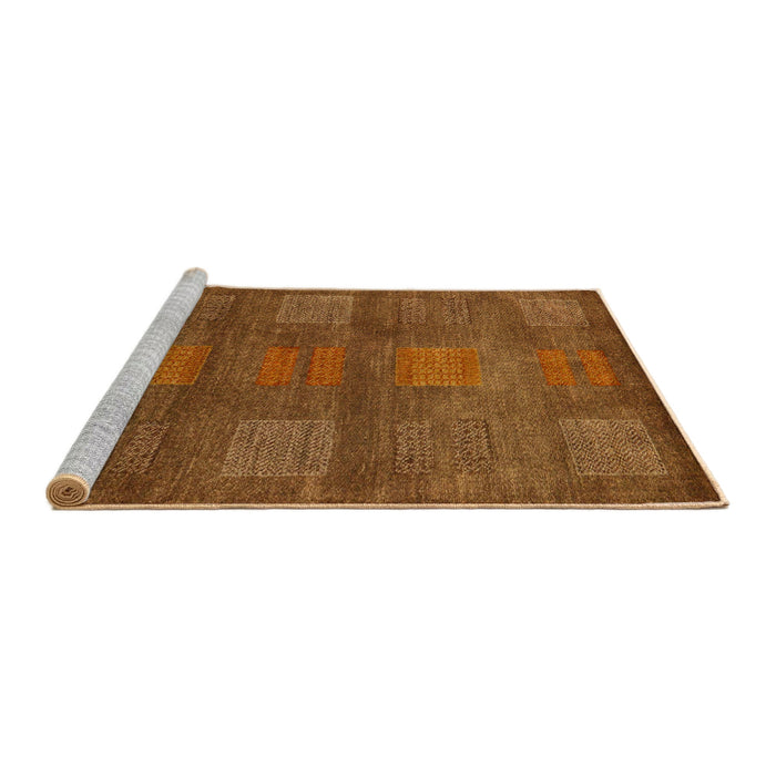 Sideview of Machine Washable Abstract Sedona Brown Rug, wshabs5470