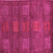 Square Machine Washable Abstract Pink Modern Rug, wshabs5470pnk