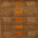 Square Abstract Sedona Brown Modern Rug, abs5470