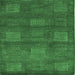 Square Abstract Emerald Green Modern Rug, abs5470emgrn