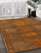 Machine Washable Abstract Sedona Brown Rug in a Family Room, wshabs5470