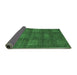 Sideview of Abstract Emerald Green Modern Rug, abs5470emgrn