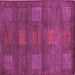 Square Machine Washable Abstract Purple Modern Area Rugs, wshabs5470pur