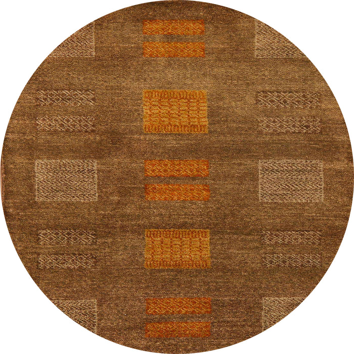 Round Abstract Sedona Brown Modern Rug, abs5470