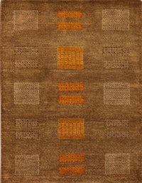 Machine Washable Abstract Sedona Brown Rug, wshabs5470