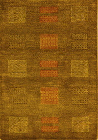 Abstract Yellow Modern Rug, abs5470yw