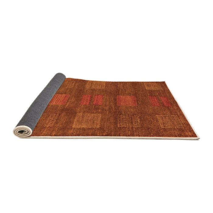 Sideview of Abstract Orange Modern Rug, abs5470org