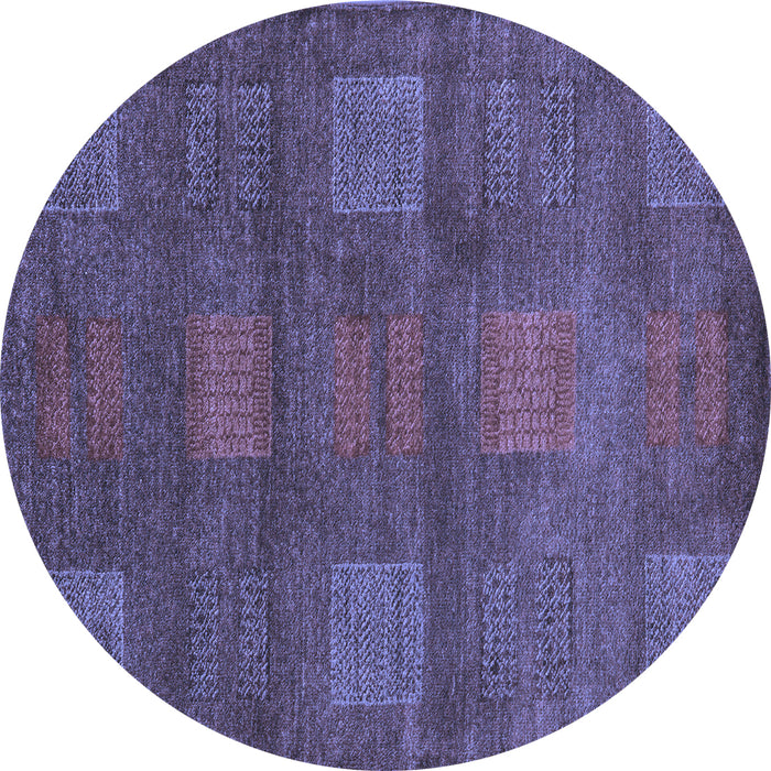 Round Machine Washable Abstract Blue Modern Rug, wshabs5470blu