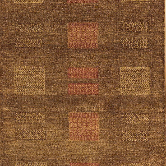 Machine Washable Abstract Brown Modern Rug, wshabs5470brn