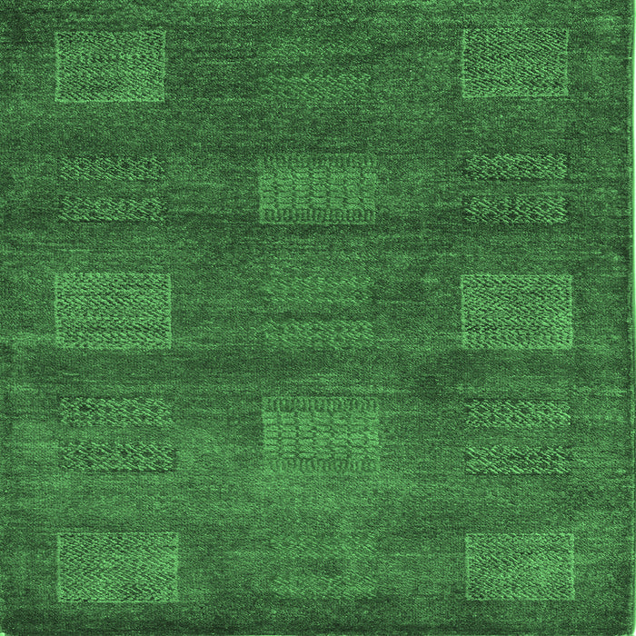 Square Machine Washable Abstract Emerald Green Modern Area Rugs, wshabs5470emgrn